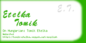 etelka tomik business card